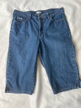 Lee Mid-Blue Denim High-Waist Shorts